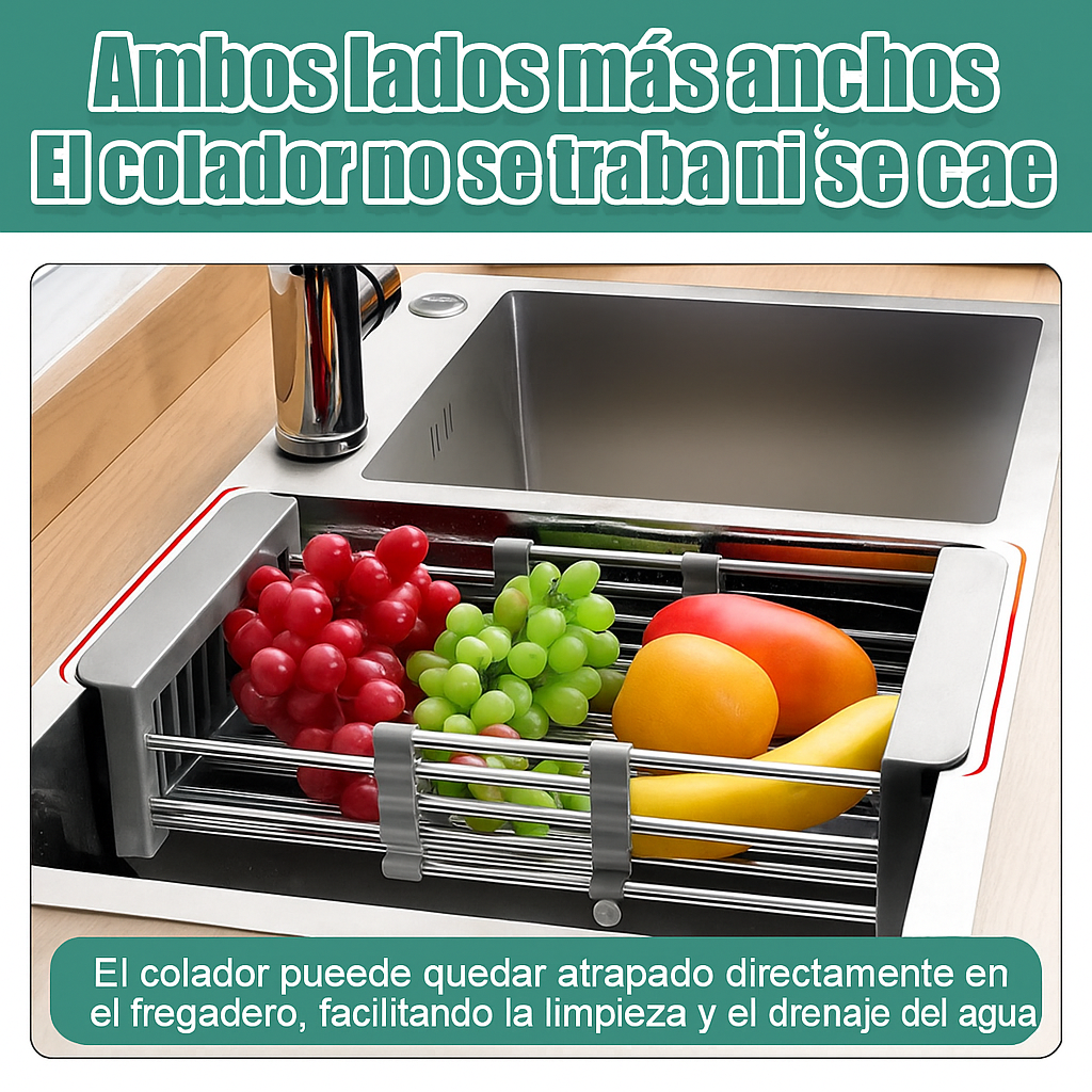 Estantería de Cocina retráctiles para fregadero